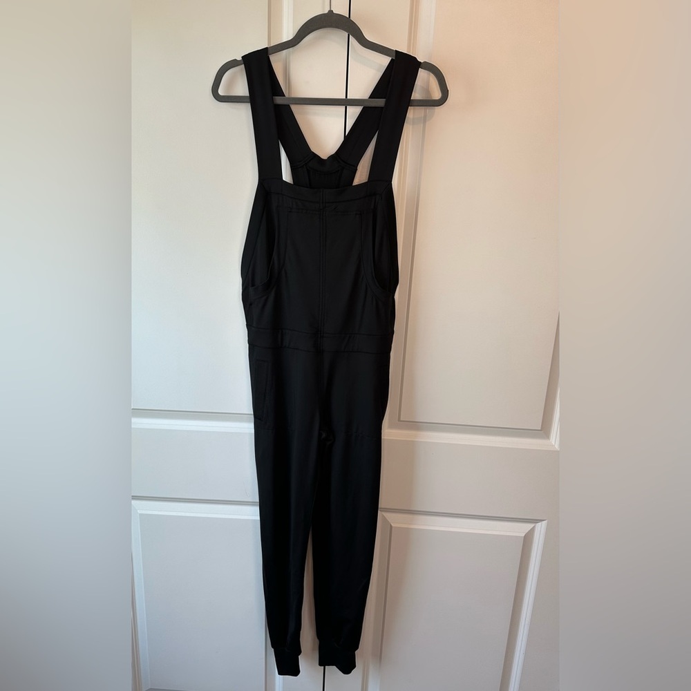 Norma Kamali Sweats Overall Jumpsuit Romper Black (Size S)